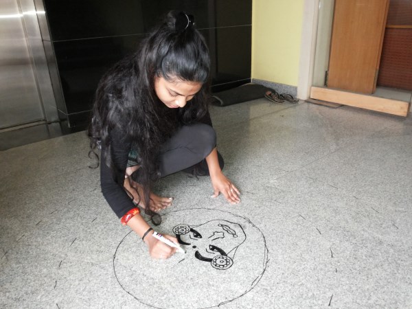 Oneindia Onam 2013 Rangoli - getting the face right