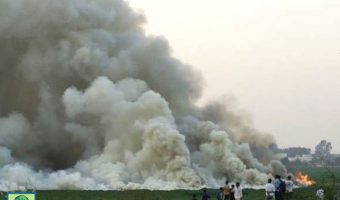 Bellandur Lake in Bengaluru on fire.