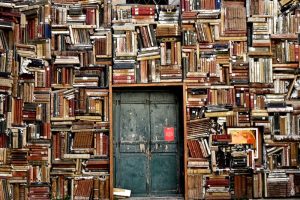 Books in a library