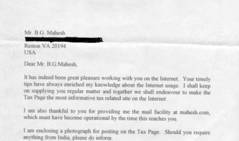 Thank you note from Tejinder Singh Rawal